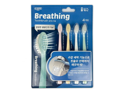 오죤 올커니 숨쉬는 칫솔 4P -O