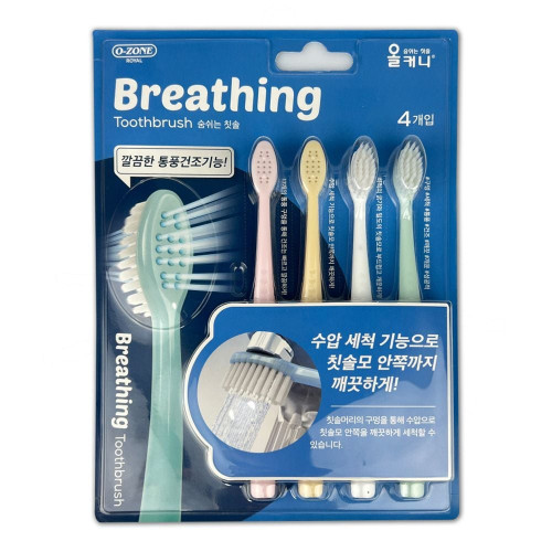 오죤 올커니 숨쉬는 칫솔 4P -O