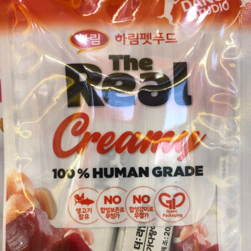 하림 더리얼크리미 가다랑어 닭가슴살 반려묘 사료50g