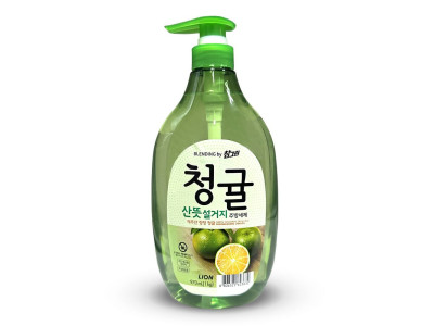 청귤 산뜻설거지 펌프 1kg 참그린 주방세제