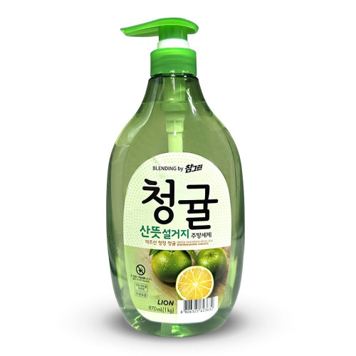 청귤 산뜻설거지 펌프 1kg 참그린 주방세제