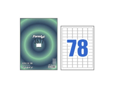 폼텍 분류표기용 라벨 LQ-3677 20매 78칸 30x21mm