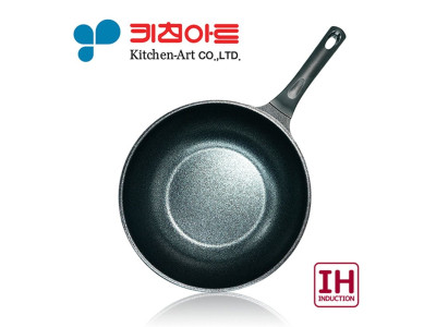 키친아트 꼬뜨실버 인덕션 궁중팬 30cm 볶음팬 웍팬