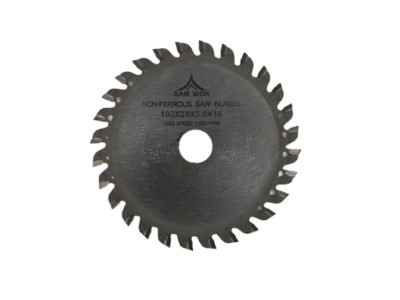 삼원초경 원형톱날 알루미늄 커팅날 팁쏘 100mm 28날