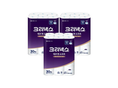 크리넥스 데코소프트 두루마리 화장지 30m 72롤 45178