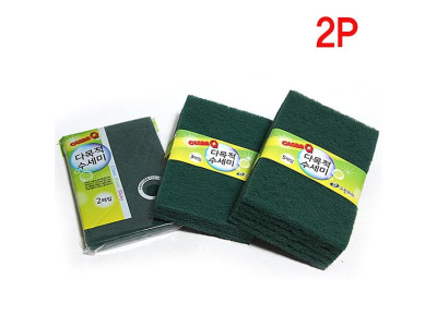 샤방 다목적 청수세미2p 주방잡화 수세미 설겆이 욕실청소