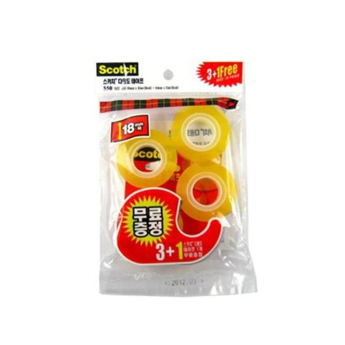 3M 스카치다용도테이프 3+1 폭18mmX길이30m