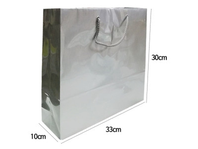 동성 쇼핑백 펄쇼핑백 은색 가로33X세로30X폭10cm 3호