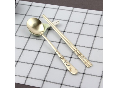 DMK 스테인리스 송학 티타늄 수저 1P OPP포장