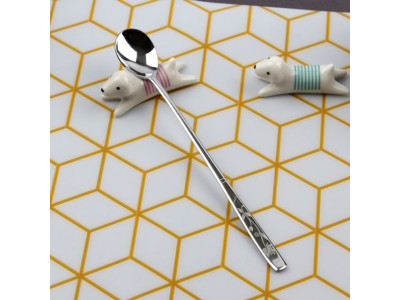 DMK 스테인리스 야생화 롱스푼 1P OPP포장