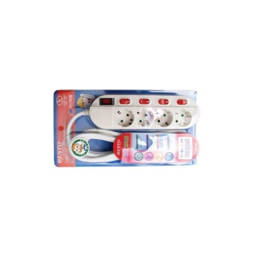 베스토 멀티탭/개별접지차단 BE-33A 3구3호1.5SQx2.4M