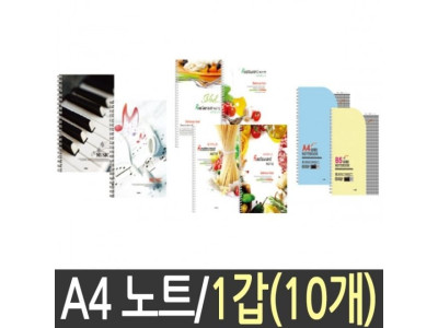방안 노트 스프링 A4 10개 눈금
