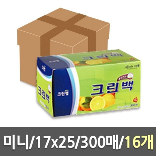 크린랲 크린백 300매 미니 17X25cm 16개