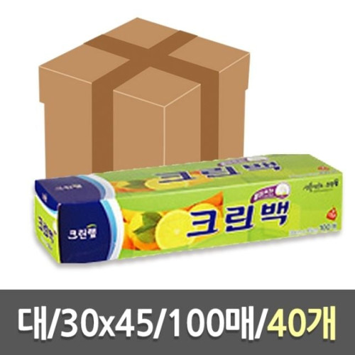 크린랲 크린백 100매 대 30X45cm 40개