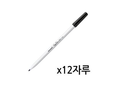 모나미 사인펜 흑 1타 12자루 351