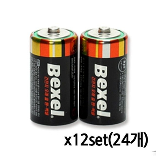 벡셀 건전지 2개입 1.5V 1갑(총24개)