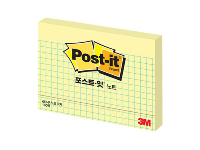3M 포스트잇격자 657R/102x76mm 1개