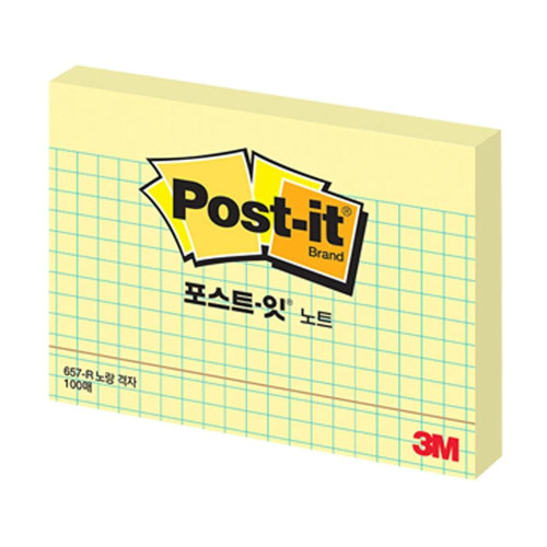 3M 포스트잇격자 657R/102x76mm 1개