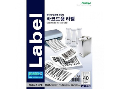 폼텍 바코드용라벨 LS-3102 100매/40칸