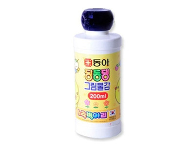 동아 딩동댕물감.200ml/검정.1개
