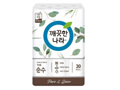 깨끗한나라 더순수 데코 화장지 엠보싱 30롤입