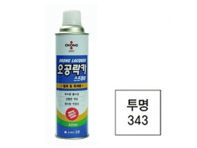 오공 락카 스프레이 343 투명 420ml