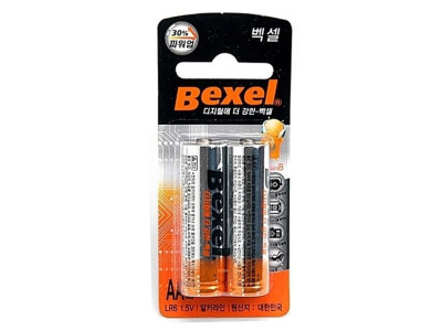 벡셀 알카라인건전지 1.5V/LR6.2A/소.1카드/2