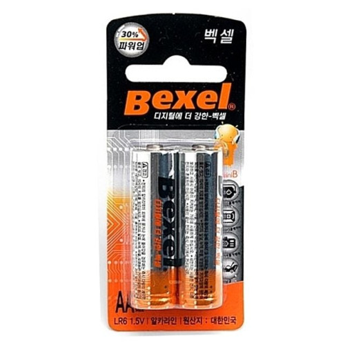 벡셀 알카라인건전지 1.5V/LR6.2A/소.1카드/2