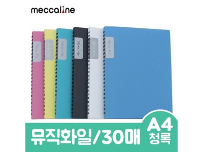 메카라인 뮤직화일.A4/30매/청록.1권/30