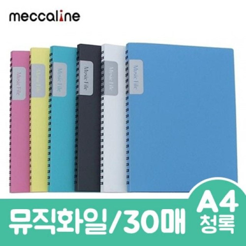 메카라인 뮤직화일.A4/30매/청록.1권/30