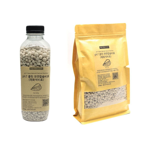 ph7 클린 천연칼슘비료 석회비료 1Kg 스탠딩파우치