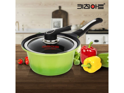 키친아트 세라믹냄비 편수 18 라면 코팅 손잡이 미니