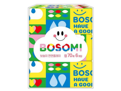 보솜이 펀앤플레이 물티슈 70매 6입 캡형 깨끗한나라