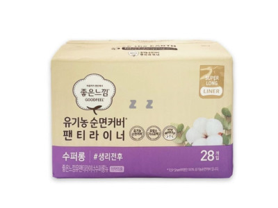 좋은느낌 팬티라이너 생리전후 순면 패드 수퍼롱 28개