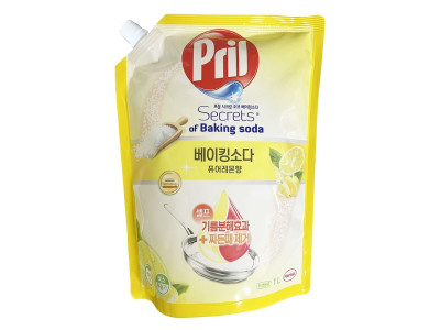 프릴 베이킹소다 주방세제 퓨어레몬향 1L 리필