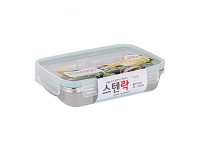 스텐락 멀티 3구찬합 700ml 퓨어 직사각 찬통 도시락
