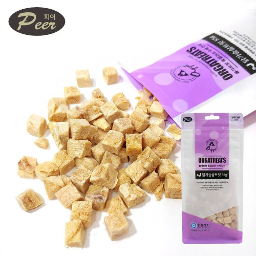 반려동물용품 피어 동결건조 닭가슴살 트릿 55g