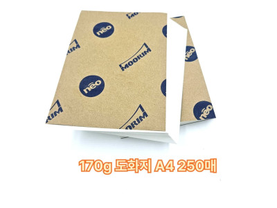 A4 사이즈 170g 도화지 250매 켄트지 미술용지