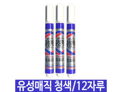 문화 유성매직 700w.청색.1타/12자루