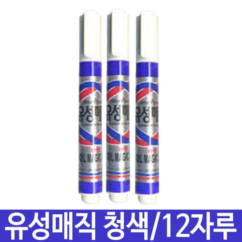 문화 유성매직 700w.청색.1타/12자루