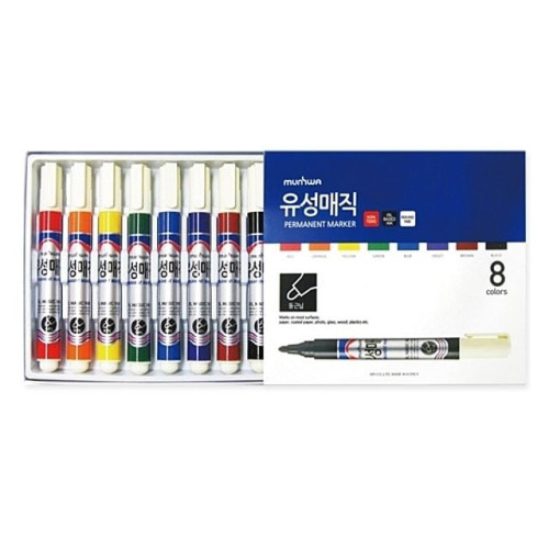 문화 유성매직 8본세트