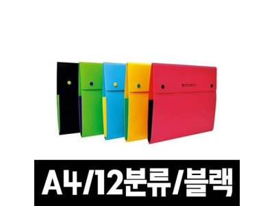 청운 12분류 도큐멘트화일.블랙/A4.1개