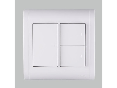 전기용품 스위치 미르 와이드 중 3구1로 121x120mm
