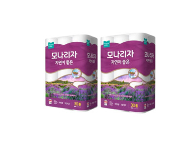모나리자 녹스 자연이좋은 3겹 30m 30롤 x 2팩