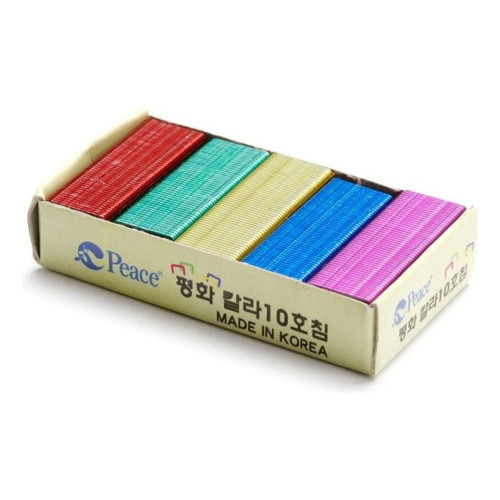 평화 사무용 스테플러침 10호침 칼라 2개입 -39708