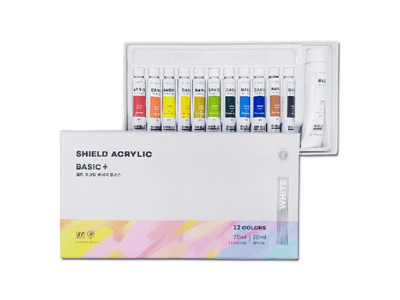 쉴드 베이직플러스 아크릴물감학생용 7.5ml 12색