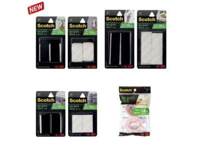 3M 스카치 일반형 탈부착 테이프 2.5X9cm 2쌍 화이트