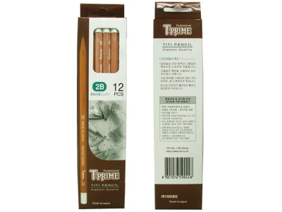 티프라임 미술연필 2B 12자루(티티) -42648