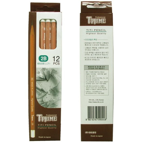 티프라임 미술연필 2B 12자루(티티) -42648