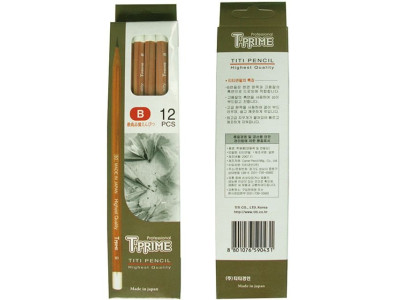 티프라임 미술연필 1B 12자루(티티) - 45865